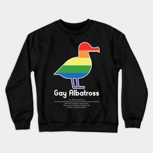 Gay Albatross G1w - Can animals be gay series - meme gift Crewneck Sweatshirt